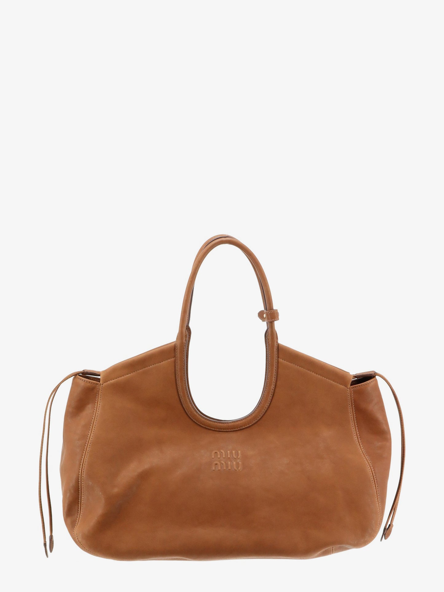 Borsa a mano Ivy in pelle con logo lettering frontale