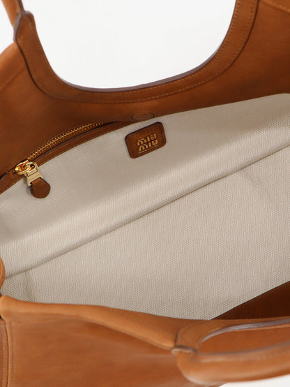 Borsa a mano Ivy in pelle con logo lettering frontale thumbnail