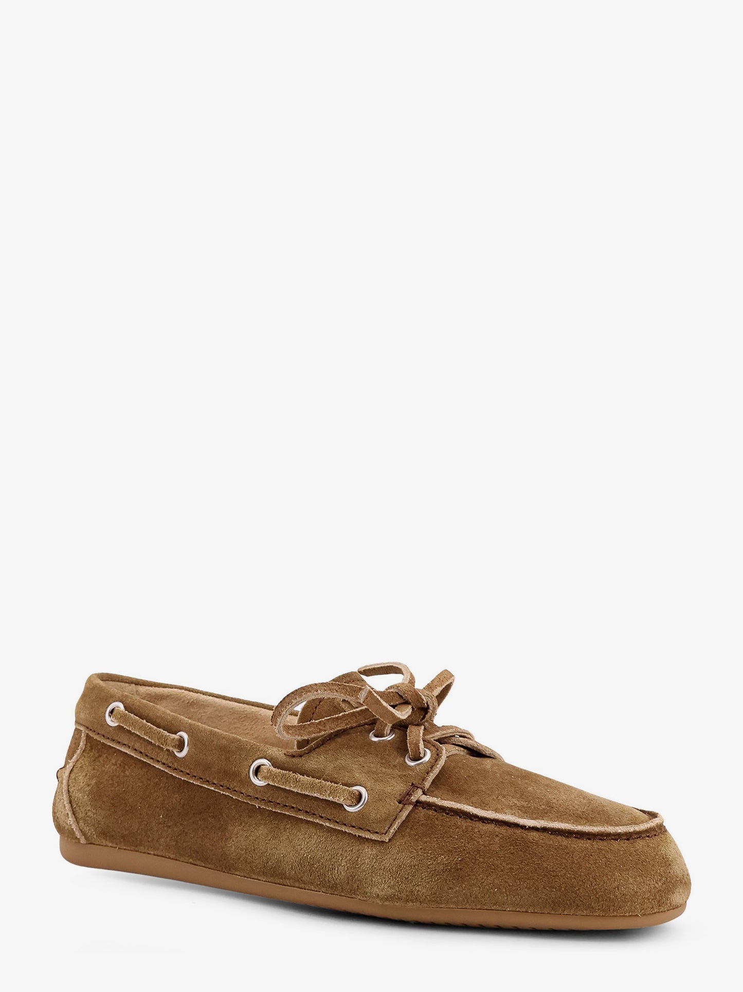 Mocassini in suede con logo ricamato