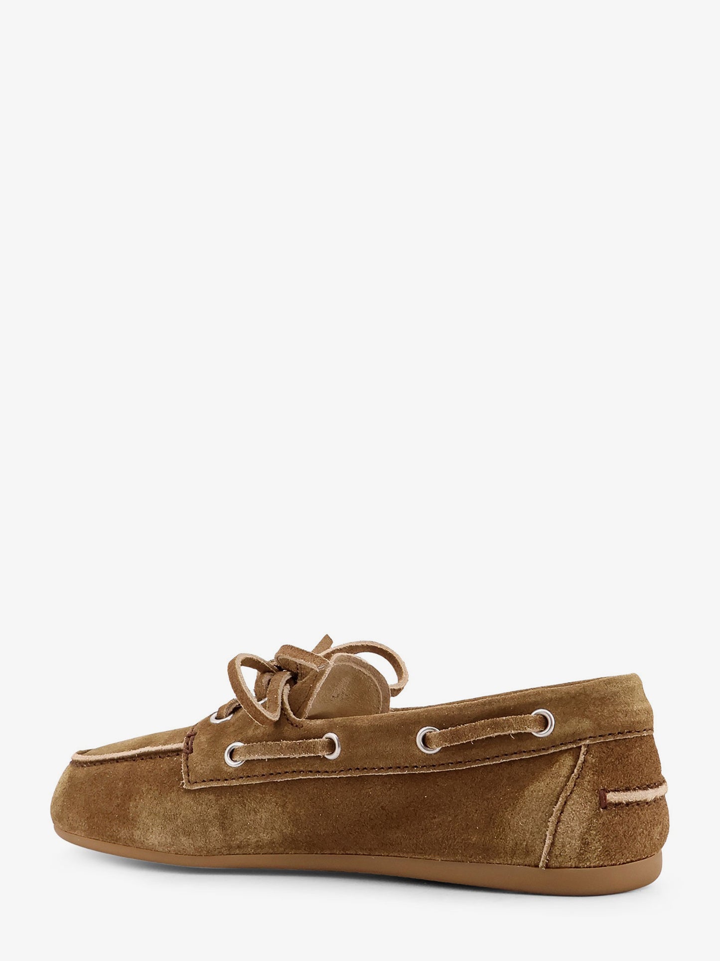 Mocassini in suede con logo ricamato