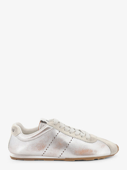 Plume vintage silver leather sneakers thumbnail