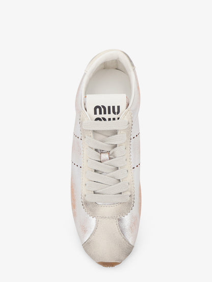 Plume vintage silver leather sneakers thumbnail