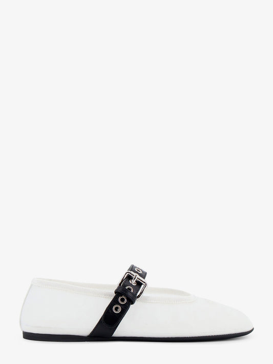 Mesh fabric ballerinas