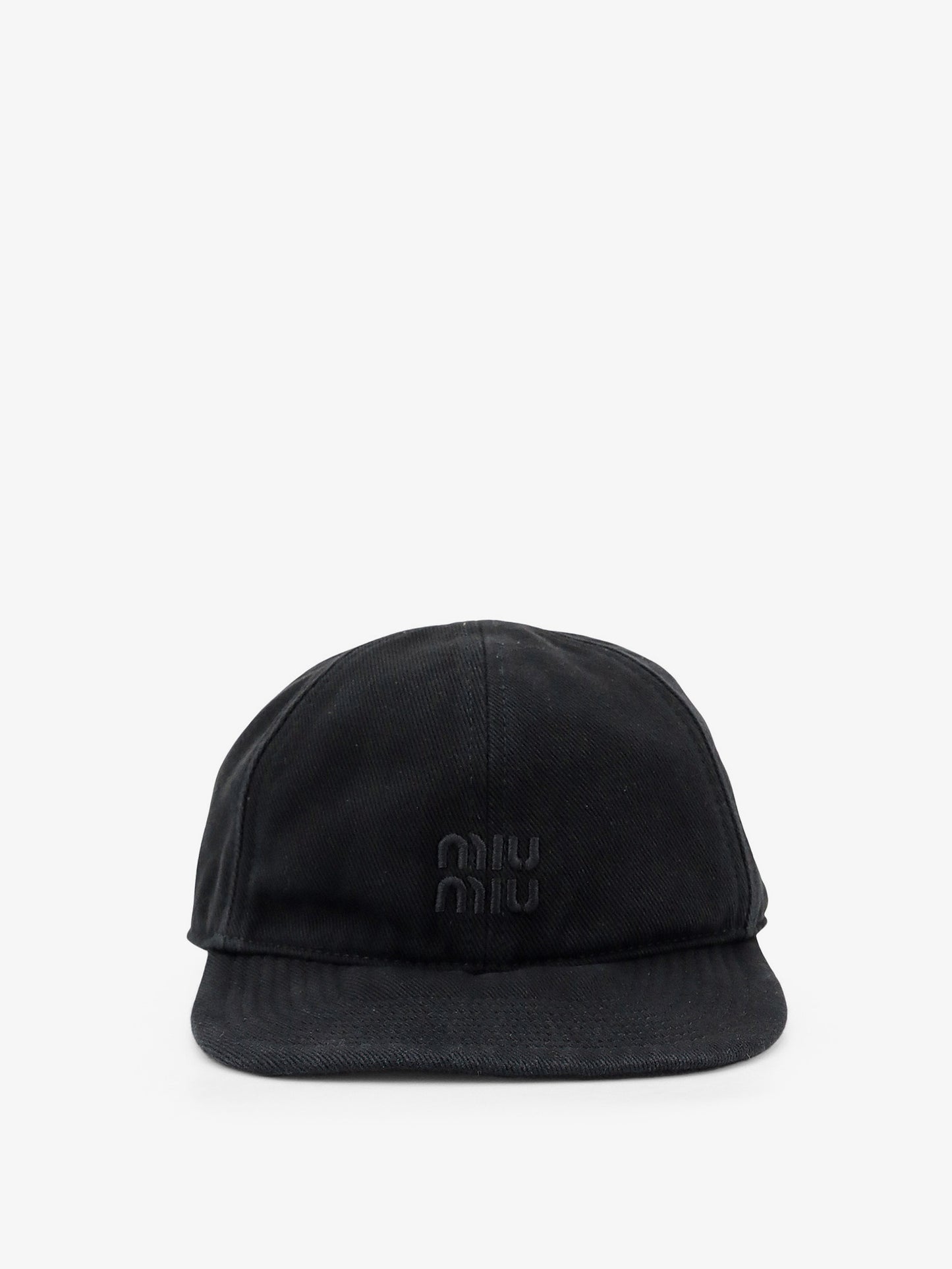 Black denim hat