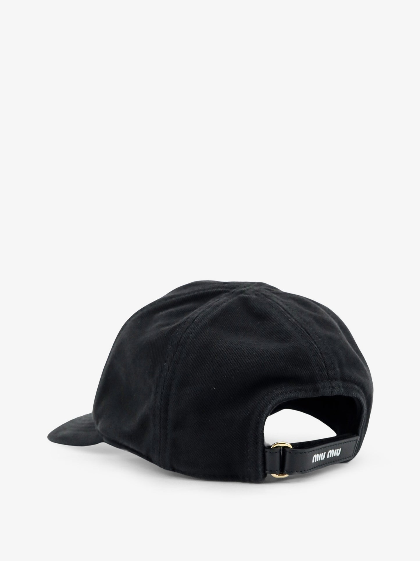 Black denim hat