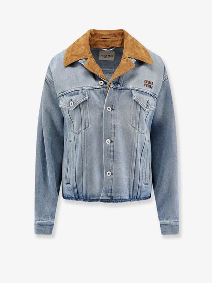 Denim Jacket with suede detail thumbnail