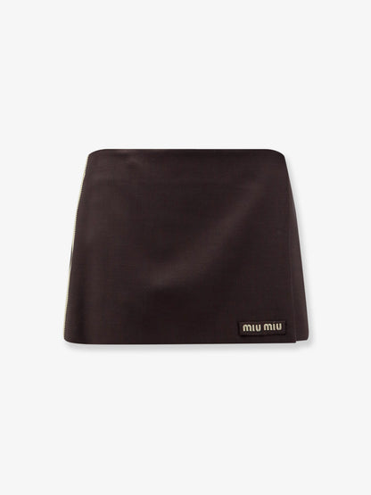 Mohair and virgin wool mini skirt thumbnail