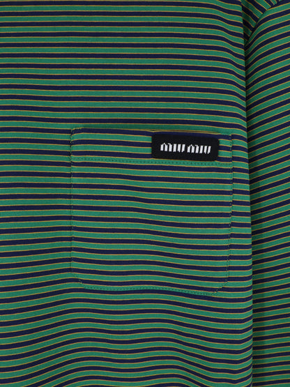 Cotton T-shirt with striped pattern thumbnail