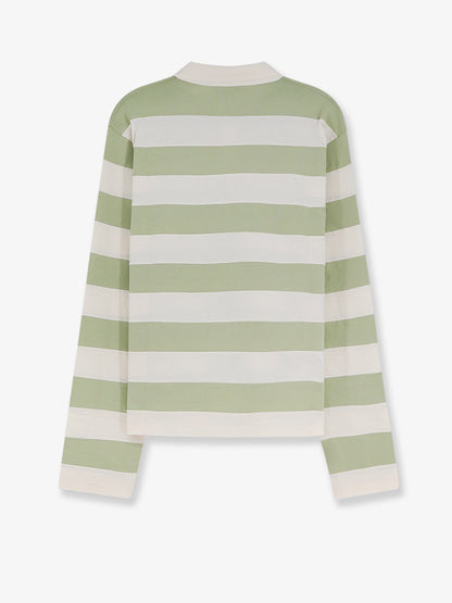 Cotton polo shirt with striped pattern thumbnail