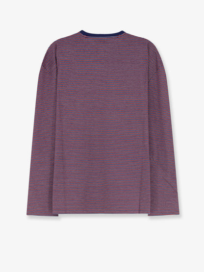 T-shirt in cotone con motivo a righe thumbnail