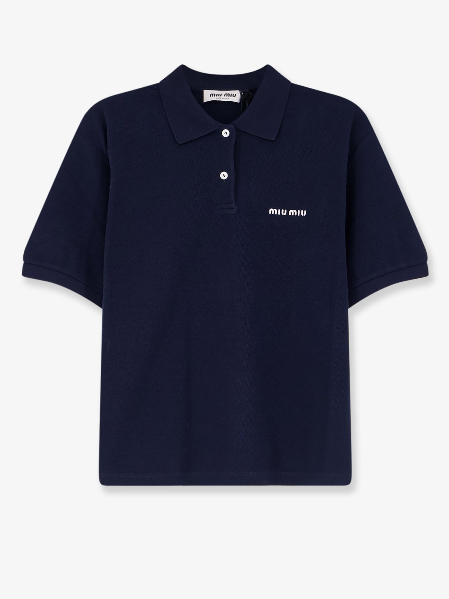 Polo in cotone con logo ricamato frontale