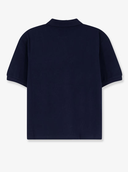 Polo in cotone con logo ricamato frontale thumbnail