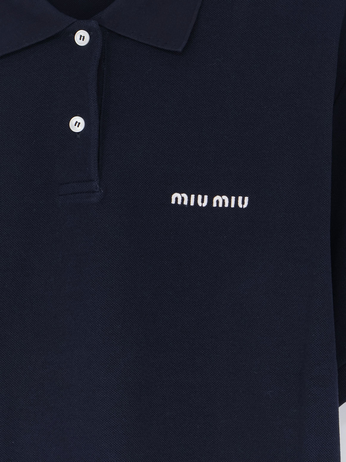 Polo in cotone con logo ricamato frontale