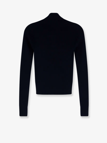 Cotton cardigan with front logo inlay thumbnail