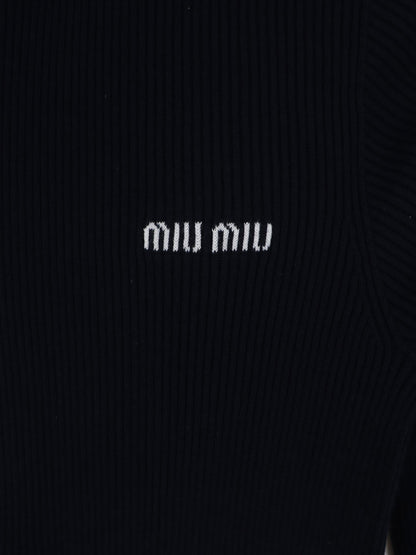 Cotton cardigan with front logo inlay thumbnail