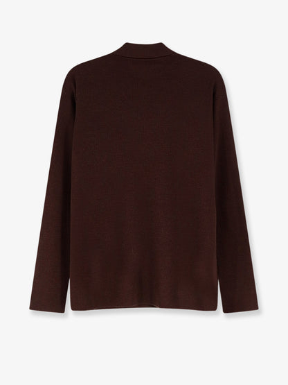 Wool polo shirt with embroidered logo on the front thumbnail