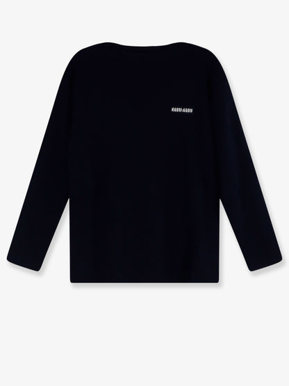 Wool sweater with lettering logo thumbnail