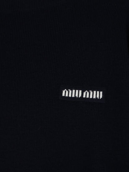 Wool sweater with lettering logo thumbnail