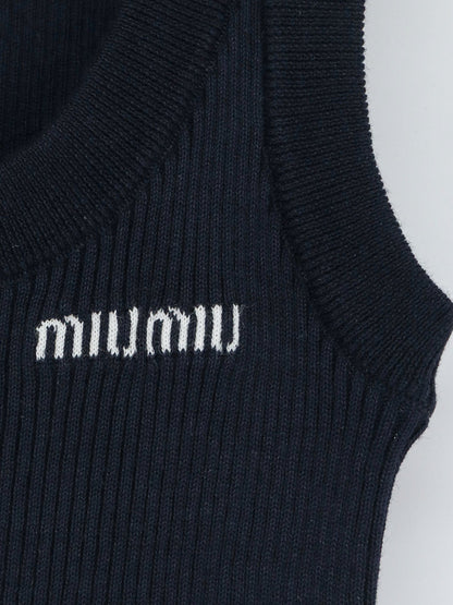 Ribbed cotton tank top thumbnail