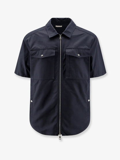Cotton blend shirt with zip thumbnail