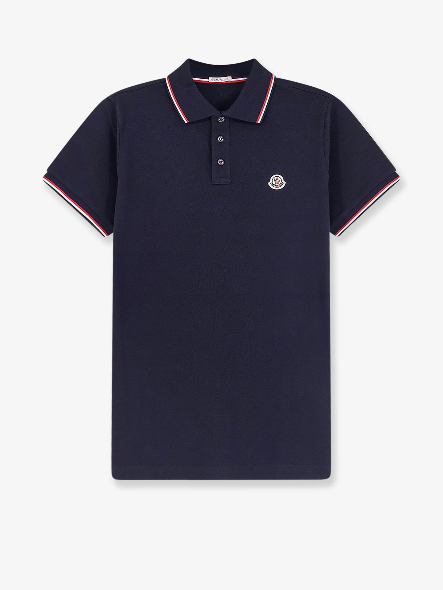 Cotton polo shirt with Logo patch