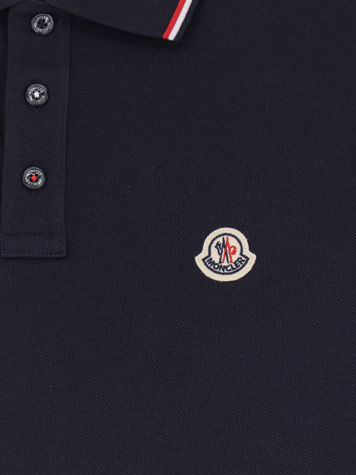 Cotton polo shirt with Logo patch