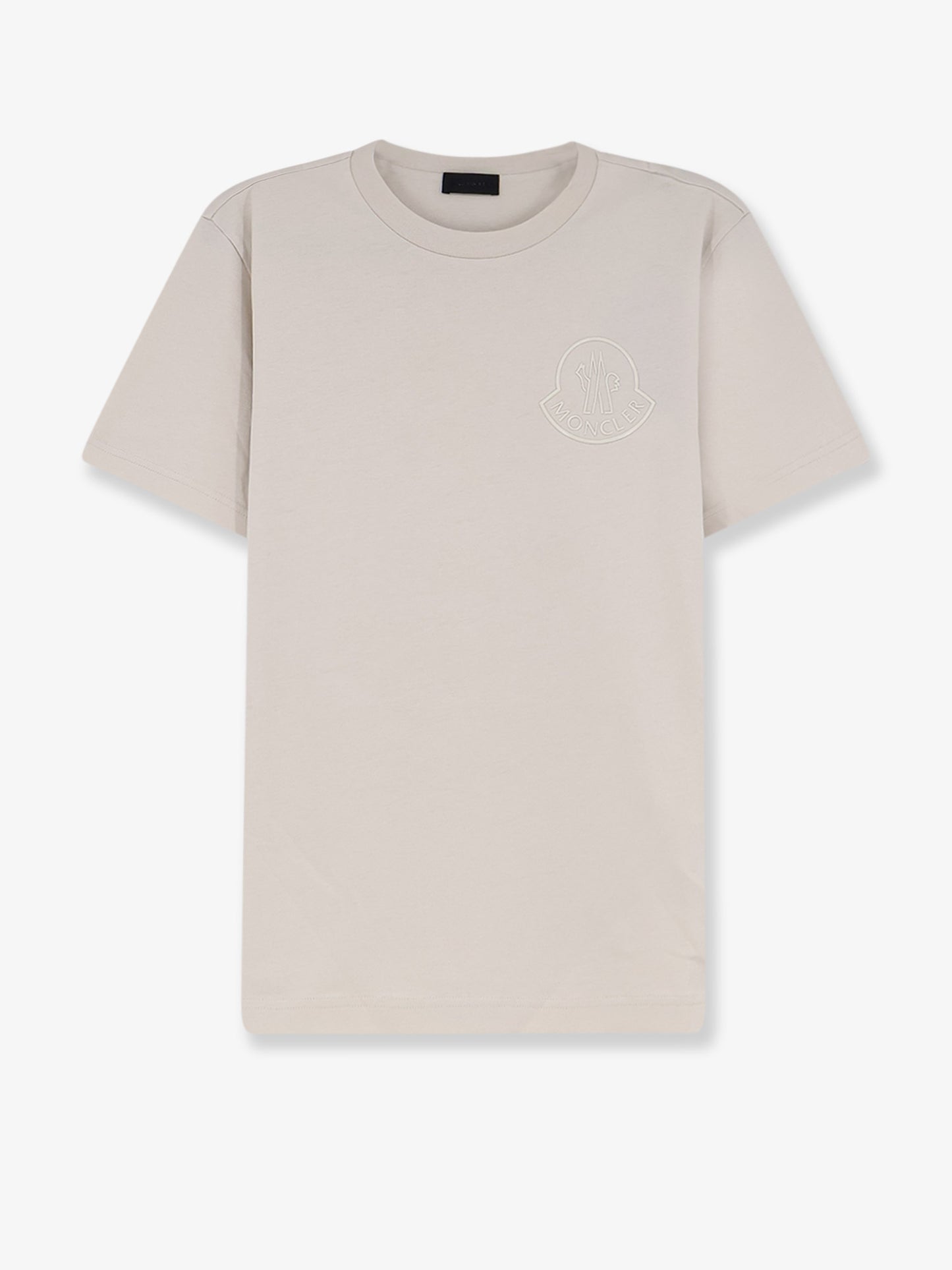 T-shirt in cotone con patch logo frontale