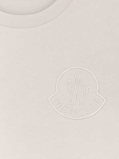 T-shirt in cotone con patch logo frontale thumbnail