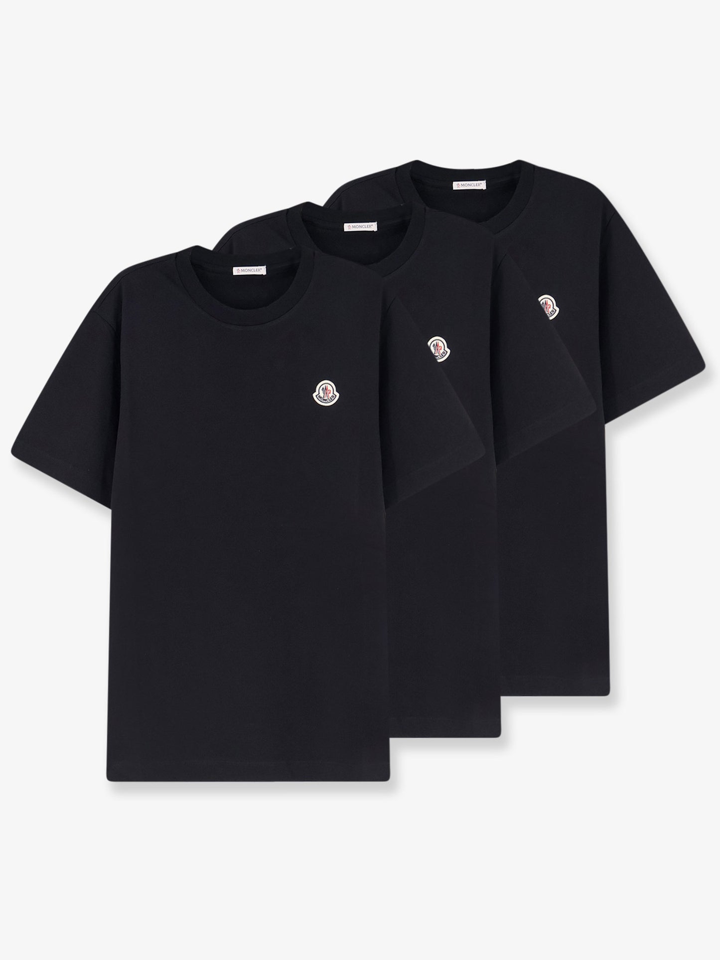 T-shirt in cotone con patch logo frontale