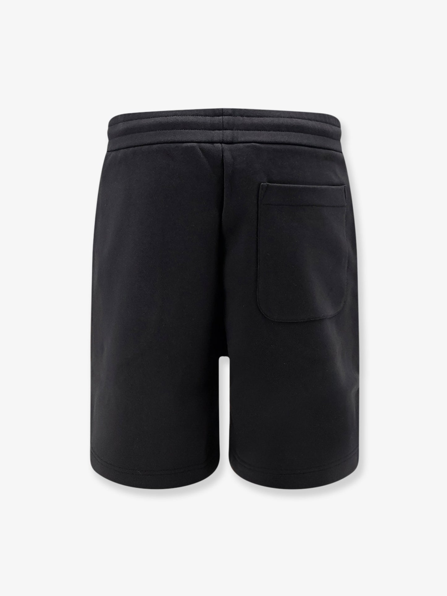 Cotton bermuda shorts with front logo patch