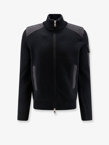 Cardigan in lana vergine con patch Logo thumbnail