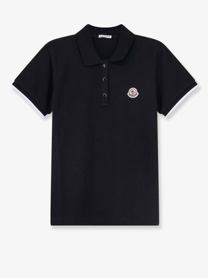 Polo in cotone con patch logo thumbnail