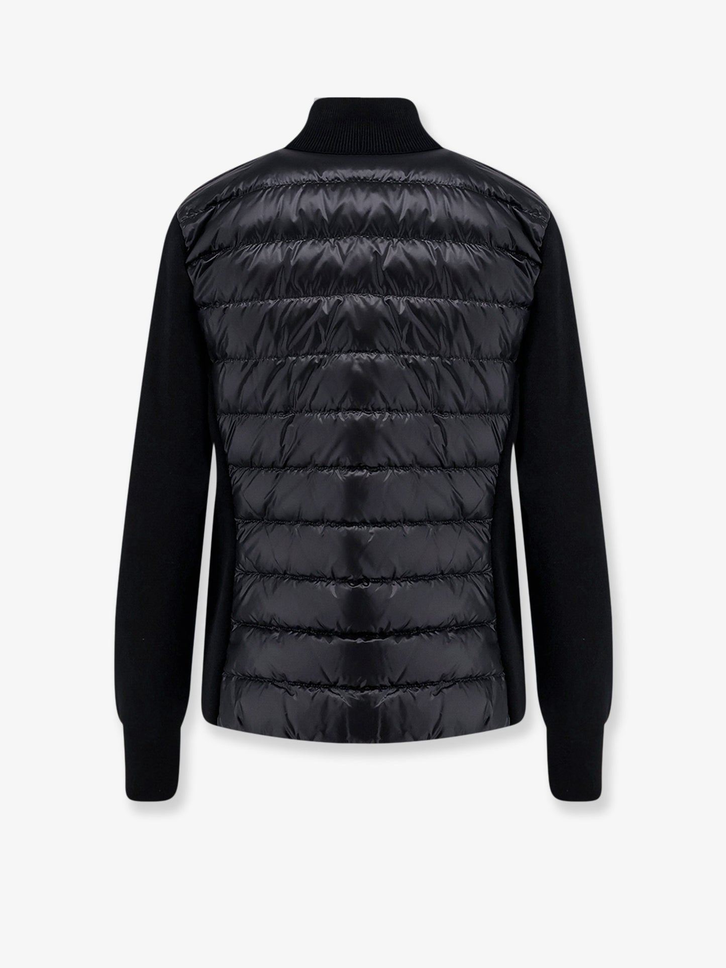 Cardigan/Down Jacket with tricot inserts