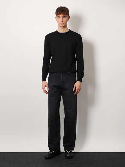 Virgin wool basic sweater thumbnail