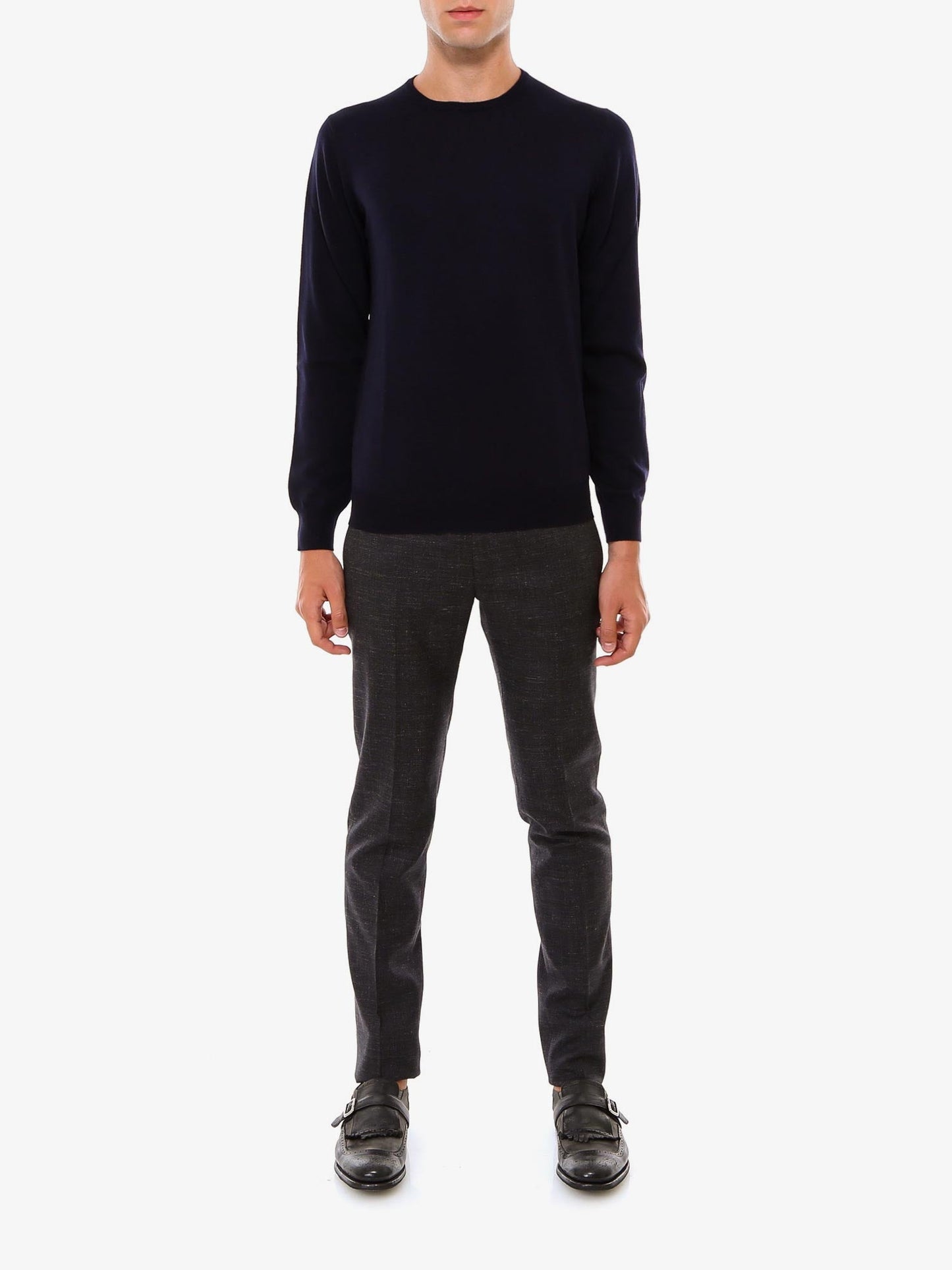 Virgin wool basic sweater