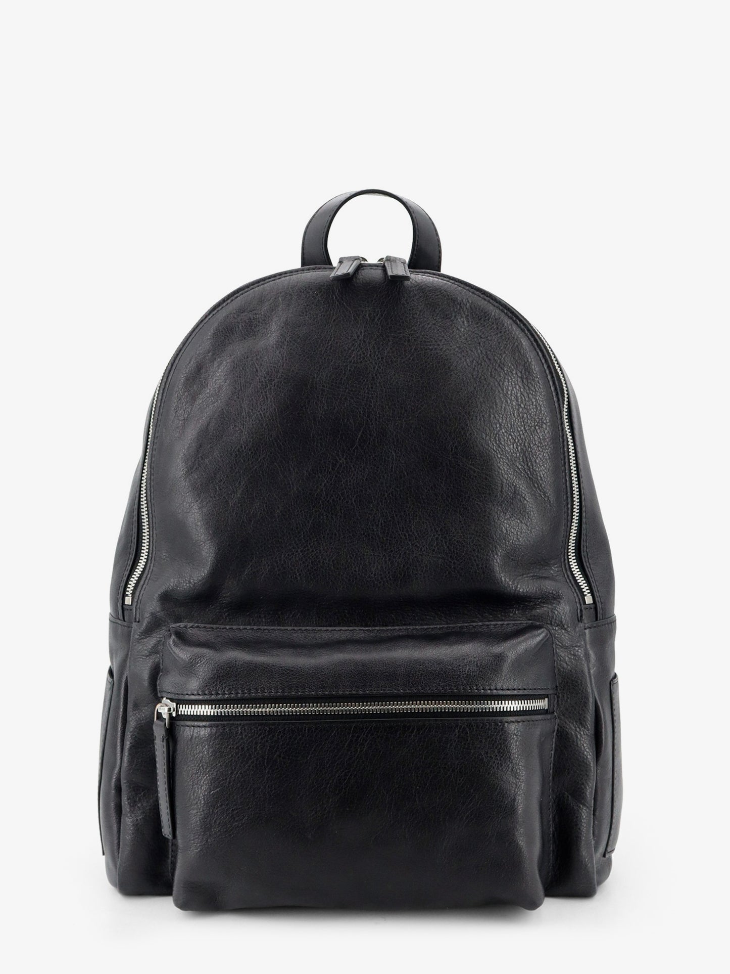 Leather backpack with Logo