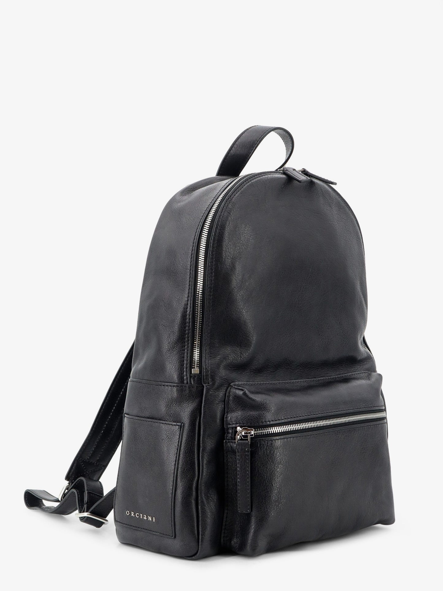 Leather backpack with Logo
