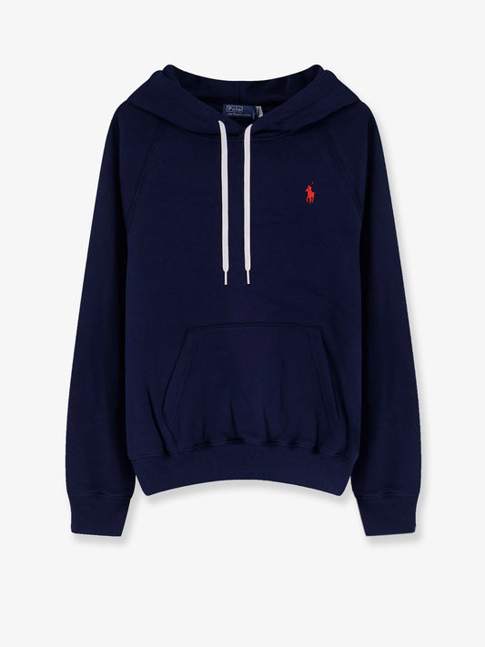 Cotton blend sweatshirt with embroidered logo