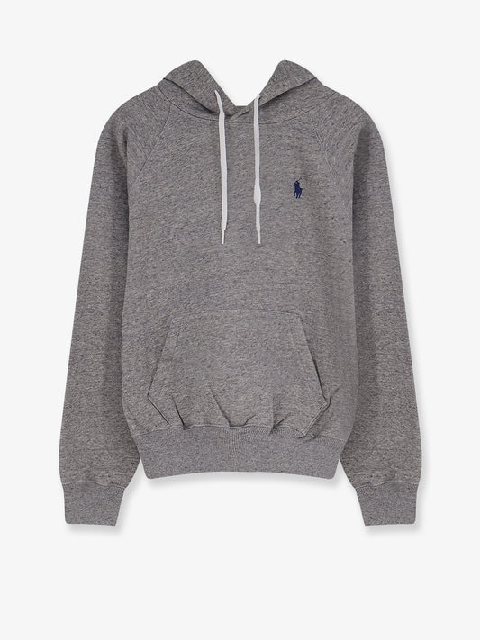 Cotton blend sweatshirt with embroidered logo