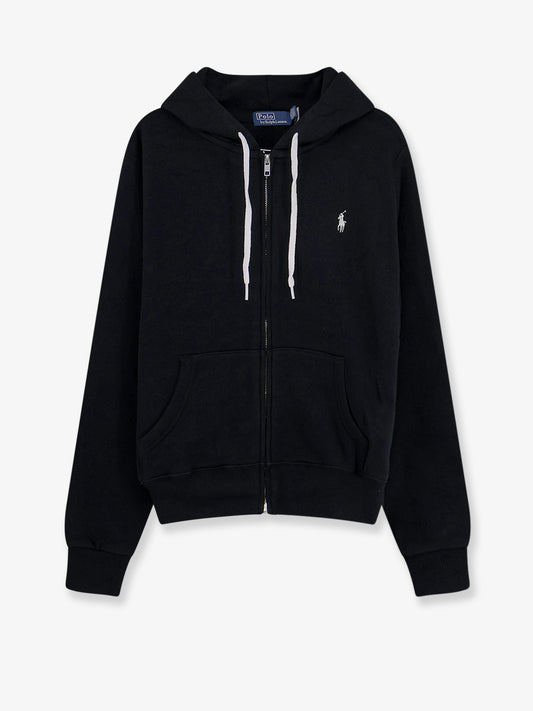Cotton blend sweatshirt with embroidered logo on the front