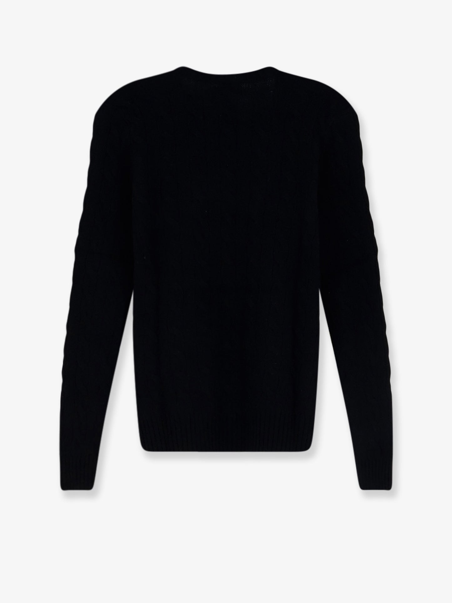 Wool and cashmere blend sweater with embroidered logo on the front