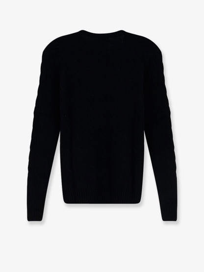 Wool and cashmere blend sweater with embroidered logo on the front thumbnail