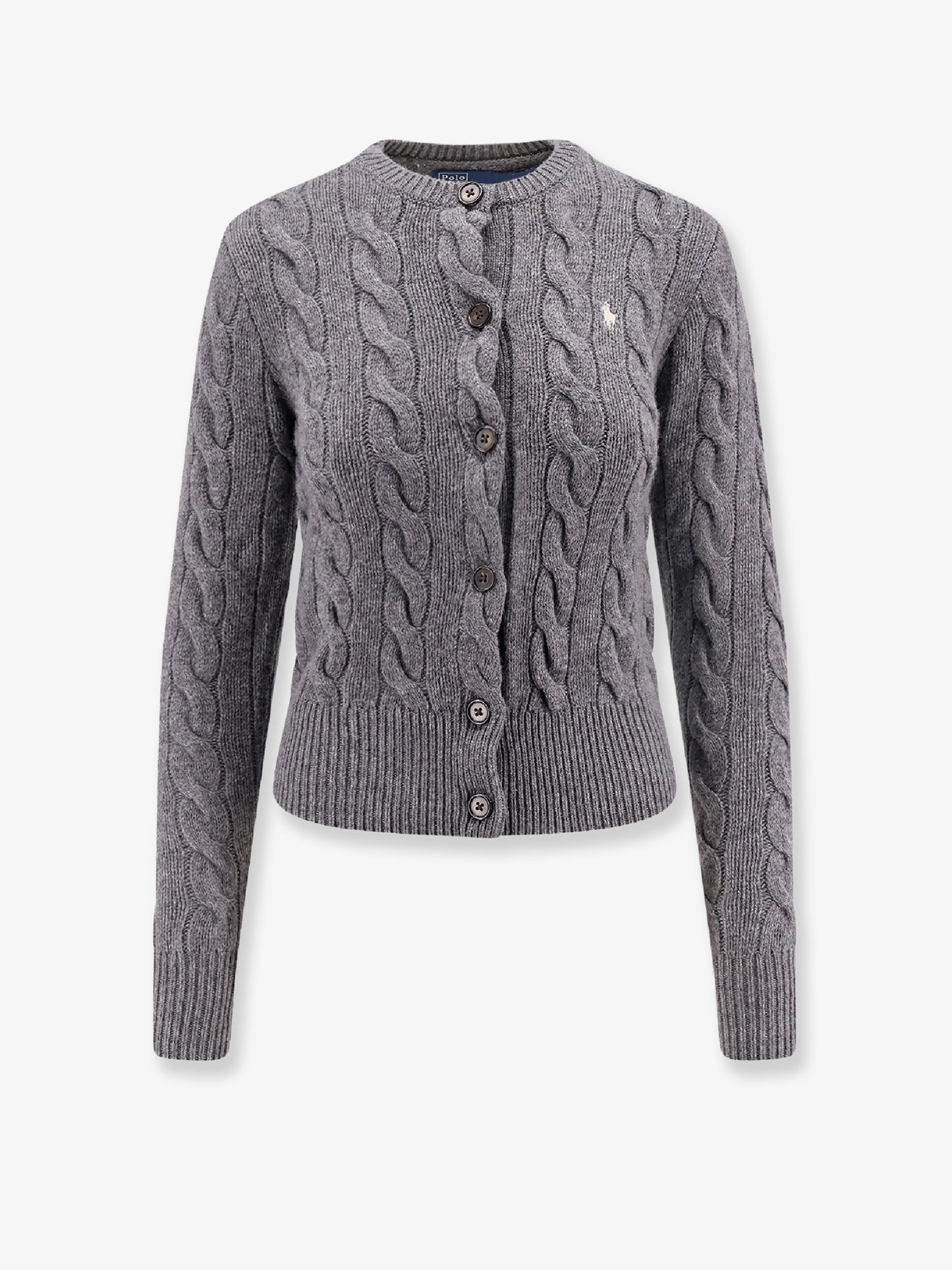 Cardigan in lana certificata e cashmere