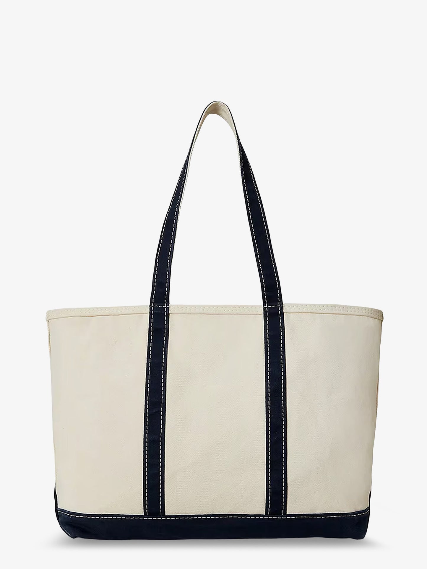 Denim shoulder bag with embroidered logo on the front