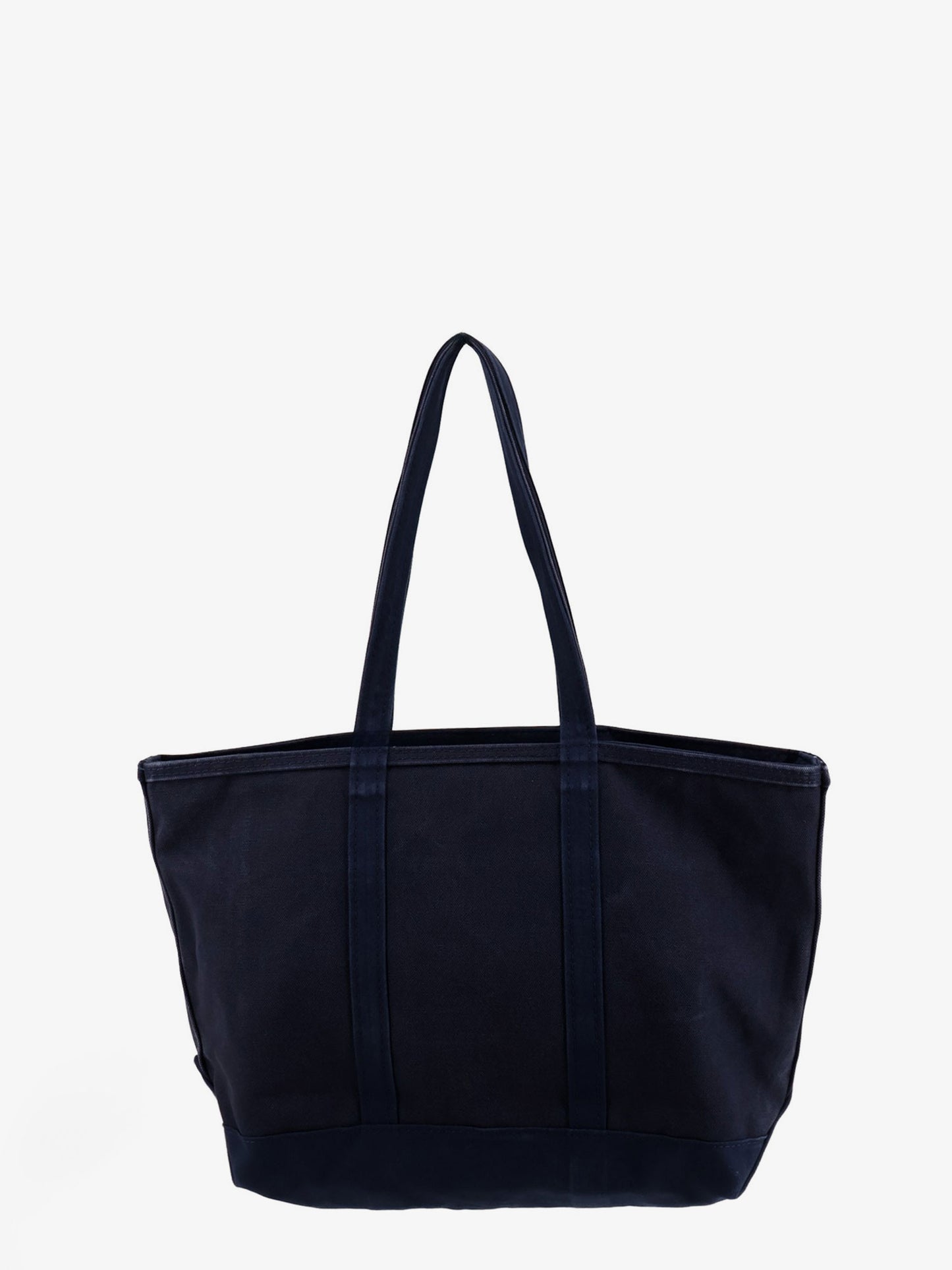 Borsa a spalla in denim con logo ricamato frontale