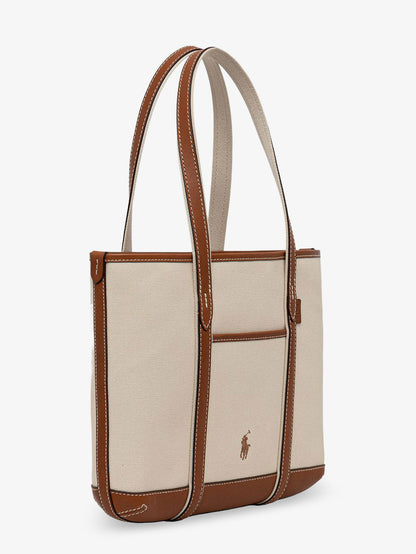 Canvas shoulder bag with embroidered logo on the front thumbnail