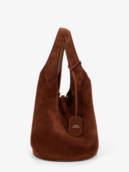 Borsa a spalla Play in suede con logo in contrasto thumbnail