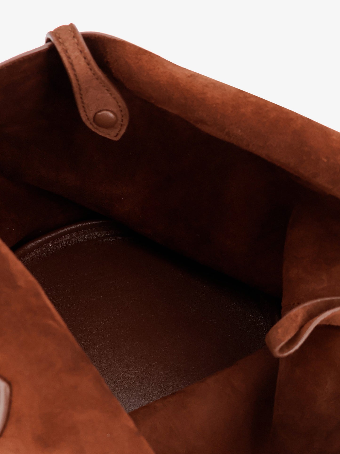 Borsa a spalla Play in suede con logo in contrasto