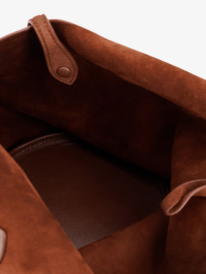Borsa a spalla Play in suede con logo in contrasto thumbnail