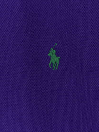 Cotton polo shirt with frontal embroidered logo thumbnail